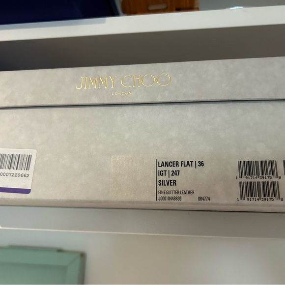 Jimmy Choo NWT LANCER glittered ballet flat shoes - Picture 7 of 7